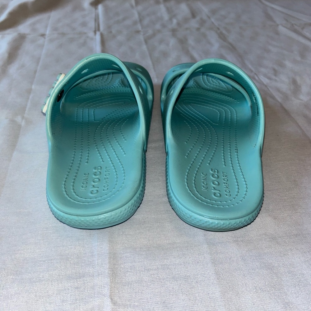 Blue crocs Slides size M6 W8 - Picture 3 of 5